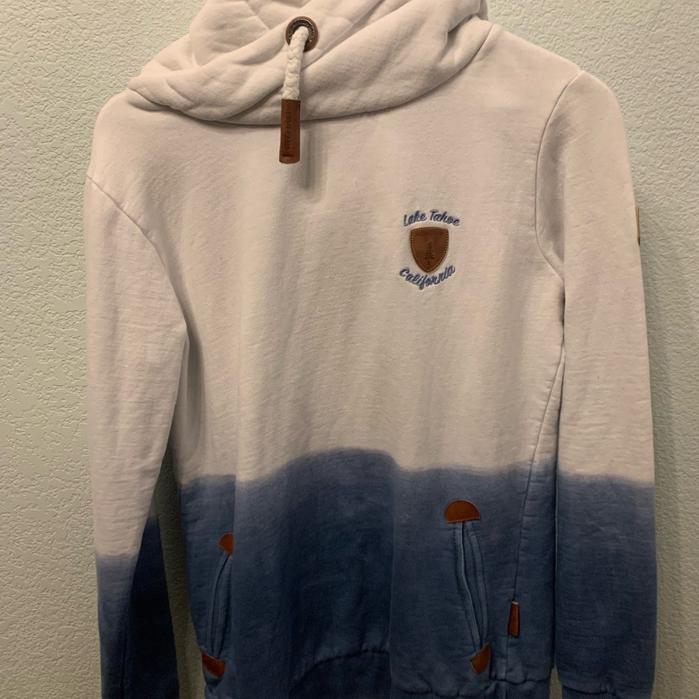 Lake Tahoe California Blue and White Hoodie